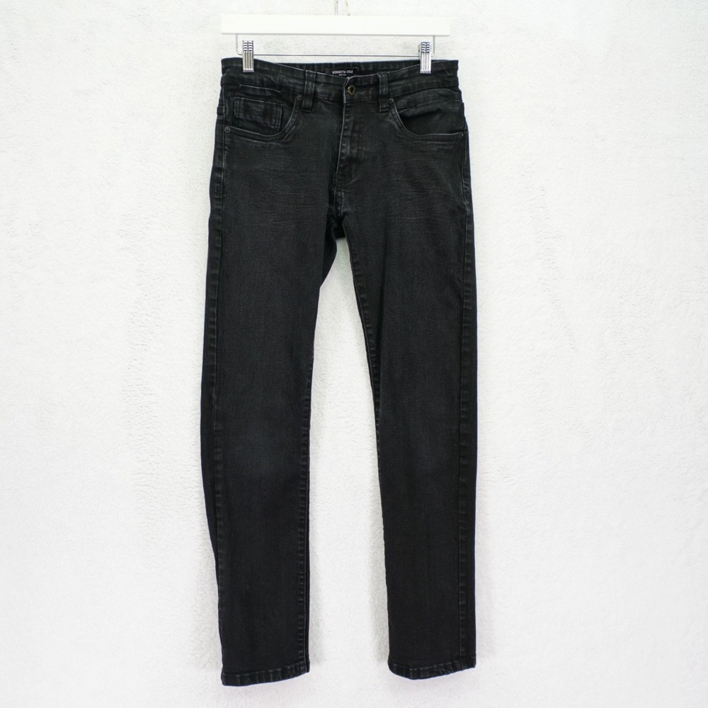 Kenneth Cole New York Slim Fit Black Denim Jeans 28 / 29.5 Low‎ Rise